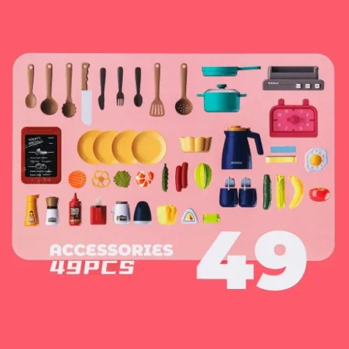 KUCHNIA DLA DZIECI ŚWIATŁO OKAP Z DŹWIĘKIEM KRAN PARA WODA TABLICA KREDOWA na Arena.pl