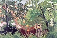 Plakat 91,5x61cm Exotic Landscape, Rousseau Vintage do Salonu