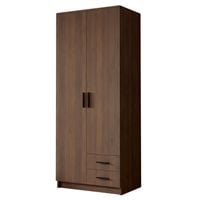 Szafa ADA I 80 cm - pojemna garderoba - ORZECH WARMIA+CZARNY