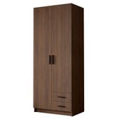 Szafa ADA I 80 cm - pojemna garderoba - ORZECH WARMIA+CZARNY
