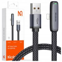 2 x Kabel Mcdodo CA-2791 USB Lightning 1.8m Kątowy DO iPhone, iPad Czarny