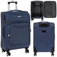 BLACK HORSE GRANATOWA WALIZKA MIĘKKA ŚREDNIA NA KÓŁKACH CODURA