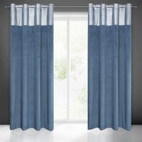 Zasłona gotowa na przelotkach PERI 140x250 Eurofirany granatowa