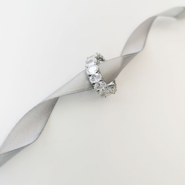 Obrączka rodowana okazała SWAROVSKI srebrna r.16 KOKONET 7-0005-16 zdjęcie 2