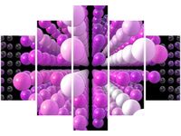 105CM 150CM OBRAZ 5 ELEM KULKI DRUK