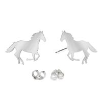Srebrne Kolczyki Konie Koniki Koń Srebro 925