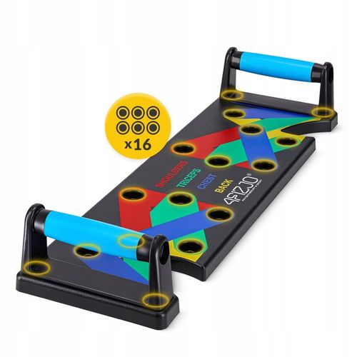 DESKA UCHWYTY DO POMPEK ĆWICZEŃ PLATFORMA PUSH UP BOARD WIELOFUNKCYJNA SIŁA na Arena.pl