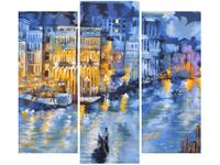 90 80CM OBRAZ T3 ELEM WENECJA NOCĄ DRUK ŚCIENNY