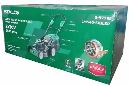 STALCO Kosiarka akumulatorowa z napędem samobieżna 2x AKU 8Ah ładowarka DUO zdjęcie 10