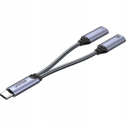 Adapter, przejściówka Unitek, USB-C na 1x port USB-C audio, 1x USB-C 18W PD na Arena.pl