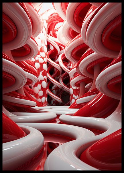 Plakat 50x70cm Czerwone Wiry zdjęcie 2