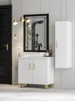 ZESTAW MEBLI ŁAZIENKOWYCH 80 szafka umywalka słupek w. (GOLD) + LARA