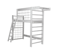 łóżko piętrowe - drabinka gimnastyczna Dream biały prawa MALPISZON.PL