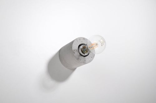 Kinkiet LAMPA ścienna SL.0679 okrągła OPRAWA betonowa tuba szara na Arena.pl
