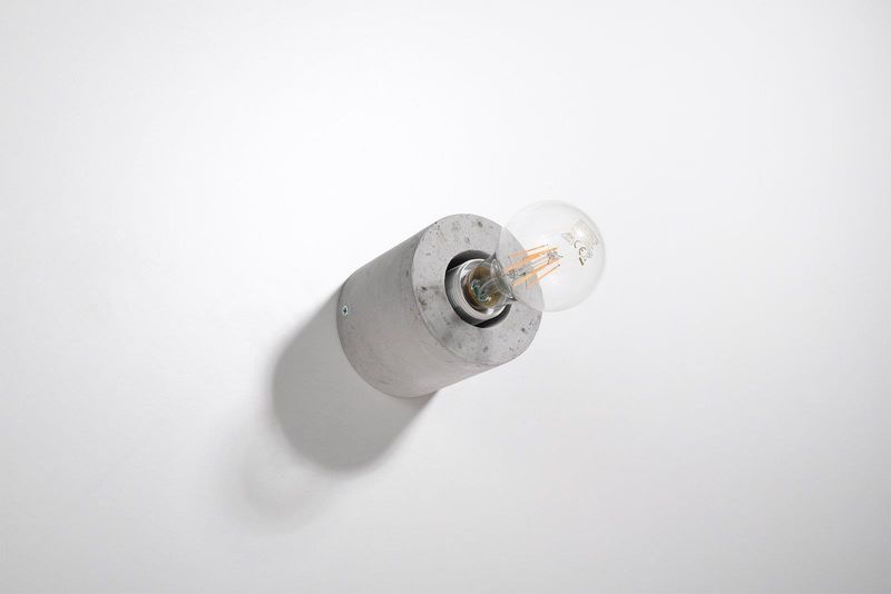 Kinkiet LAMPA ścienna SL.0679 okrągła OPRAWA betonowa tuba szara zdjęcie 3