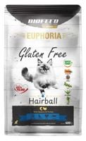 EUPHORIA Gluten Free Cat HAIRBALL Indyk&Łosoś 400g