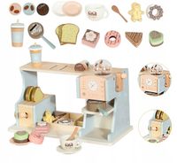 Drewniany ekspres do kawy kawiarnia akcesoria ZESTAW małego baristy (W059)