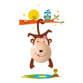 Lampka nocna z naklejkami dekoracyjnymi do pokoju dziecięcego L3DN-001