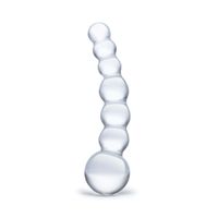 kulkowe szklane dildo do stymulacji punktu g curved s beaded dildo glas