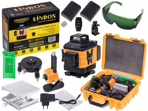 POZIOMICA LASEROWA 360° LASER KRZYŻOWY 4D ZESTAW WALIZKA na Arena.pl