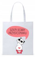 Dla Chłopaka Męża Prezent Torba Eco Biała Shopper Z Nadrukiem Ze Zdjęciem