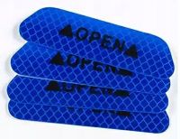 4 szt kpl odblask bezpieczeństwo ostrzegawczy OPEN