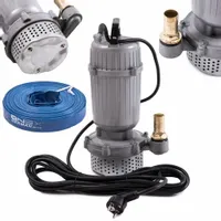 POMPA WODY BRUDNEJ CZYSTEJ SZAMBA ŚCIEKÓW SITO + 20M NIEBIESKI GUMOWY