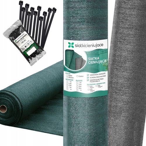 SIATKA CIENIUJĄCA 90% MATA OSŁONOWA MASKUJĄCA NA PŁOT OGRODZENIE 1,5x10m UV na Arena.pl