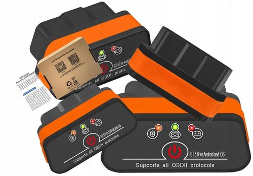 Interfejs diagnostyczny ELM327 Tester OBD2 Bluetooth 5.0 Smartphone iPhone na Arena.pl