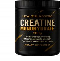 Kreatyna Monohydrat Premium 200g PURE Naturalna - Masa Siła Rzeźba - Jakość