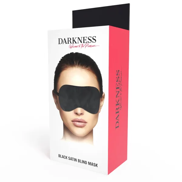 darkness basic black mask - satynowa, regulowana opaska na oczy zdjęcie 4