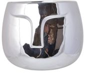 Doniczka ceramiczna twarz srebrna