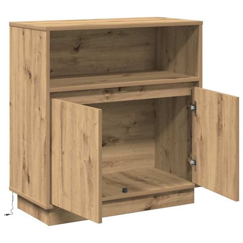 Bufet z LED dąb artisan 71 x 34.5 x 75 cm na Arena.pl