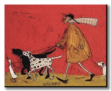Sam Toft Walkies - Obraz na płótnie 50x40 cm na Arena.pl