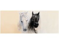 100X40CM BLACK&WHITE OBRAZ DREWNO