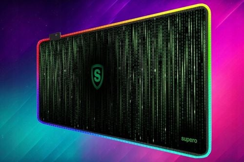 Podkładka pod myszkę gamingowa mysz xxl duża klawiaturę RBG świecąca 80x30 na Arena.pl