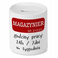 Skarbonka Dla Magazyniera Magazynier Sp. Z O.o. Z Nadrukiem Ze Zdjęciem