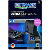 heitmann ultra schwarz 2in1 chusteczki odnawiające czerń 12 szt.