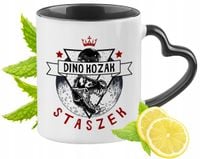 Kubek Czarny Z Uszkiem W Kształcie Serca Dla Staszka Idealny Na Prezent