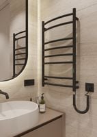 ELNA Grzejnik łazienkowy elektryczny Ladder 8 Black 810x480 mm