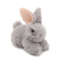 Króliczek wielkanocny zajączek z futerkiem puszysty szary