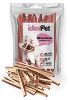 Pyszny i zdrowy przysmak dla psa IdeaPet Sandwich z jagnięciną i rybą 500g