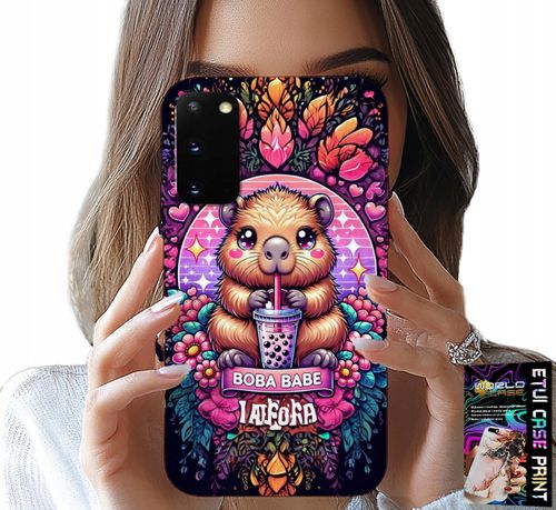 ETUI DO SAMSUNG GALAXY S20 - SŁODKA KAPIBARA Z SZEJKIEM, SUPER WZORY na Arena.pl