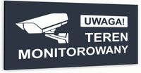 Tabliczka informacyjna ATRACYTOWA aluminiowa TEREN MONITOROWANY NADRUK UV