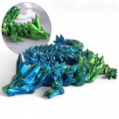 Smok 3D Dragon 60cm Figurka smoka Kryształowy smok Flexi dragon przegubowy