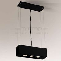 LAMPA wisząca SETO 5504 Shilo regulowana OPRAWA metalowy ZWIS belka czarna