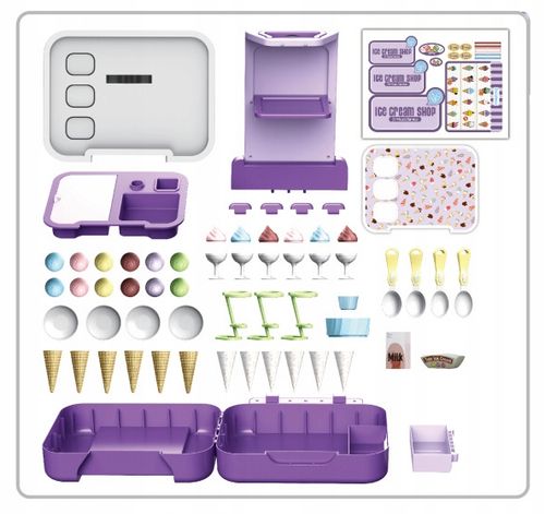 LODZIARNIA SKLEP Z LODAMI CUKERNIA KUCHNIA ZESTAW WALIZKA LODY DLA DZIECI na Arena.pl