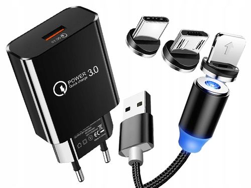 ŁADOWARKA SIECIOWA QC 3.0 LIGHTNING MICRO TYP-C na Arena.pl