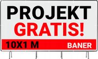 BANER REKLAMOWY plandeka 10x1m 510g powlekany + LAKIER UV PROJEKT GRATIS