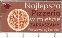BANER REKLAMOWY 300x150cm oczkowany projekt w cenie PIZZERIA PIZZA
